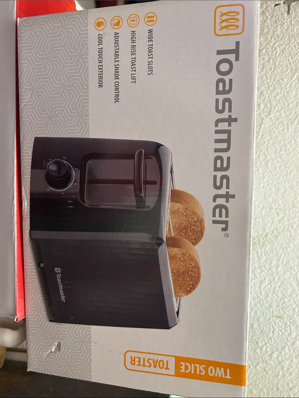Two-Slice Toaster in Black —new in box